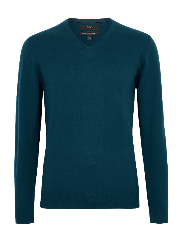 Pure Extra Fine Merino V-Neck Jumper