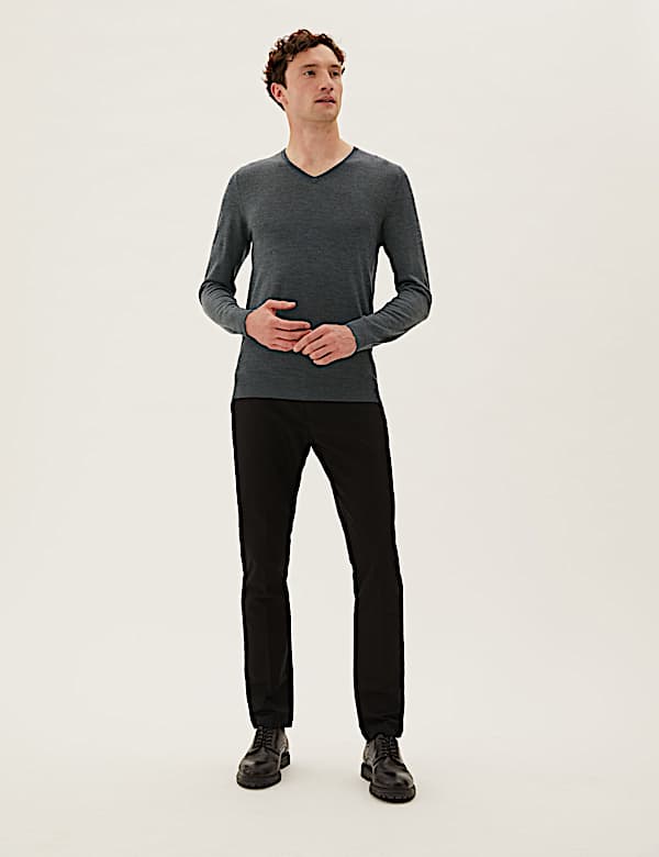 Pure Extra Fine Merino V-Neck Jumper
