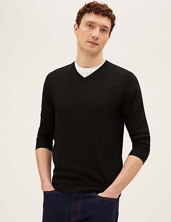 Pure Extra Fine Merino V-Neck Jumper