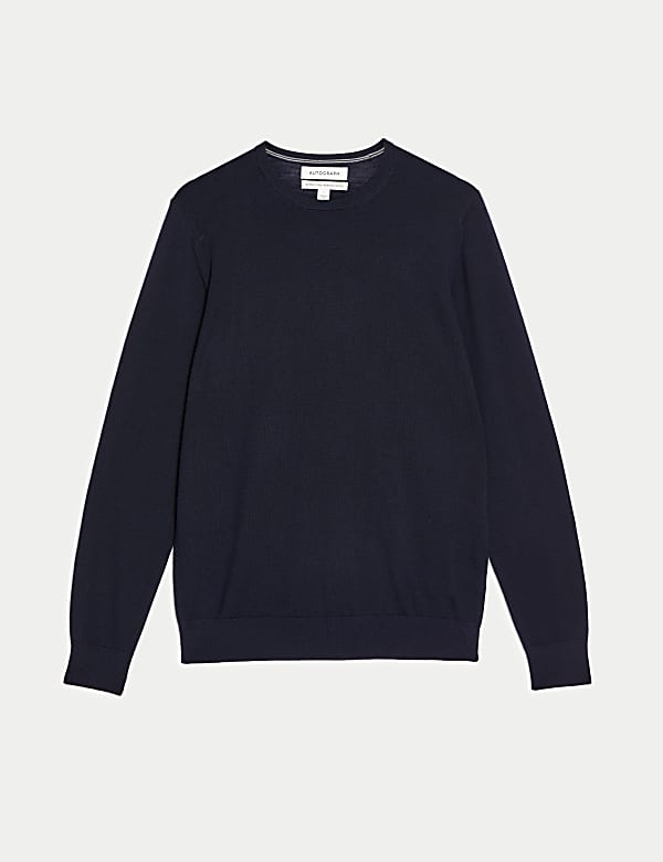 Pure Extra Fine Merino Wool Crew Neck Jumper - KR