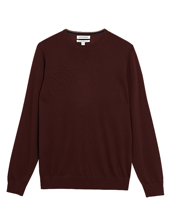 Pure Extra Fine Merino Wool Crew Neck Jumper