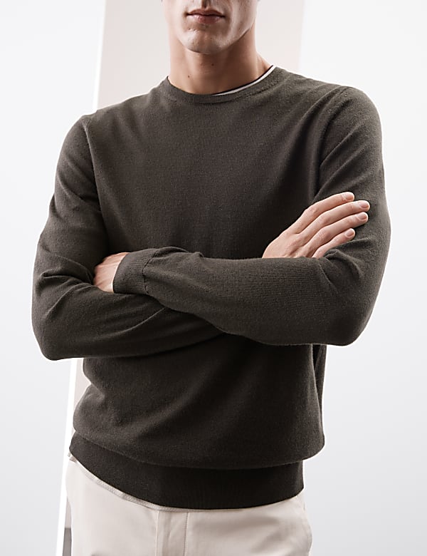 Pure Extra Fine Merino Wool Crew Neck Jumper