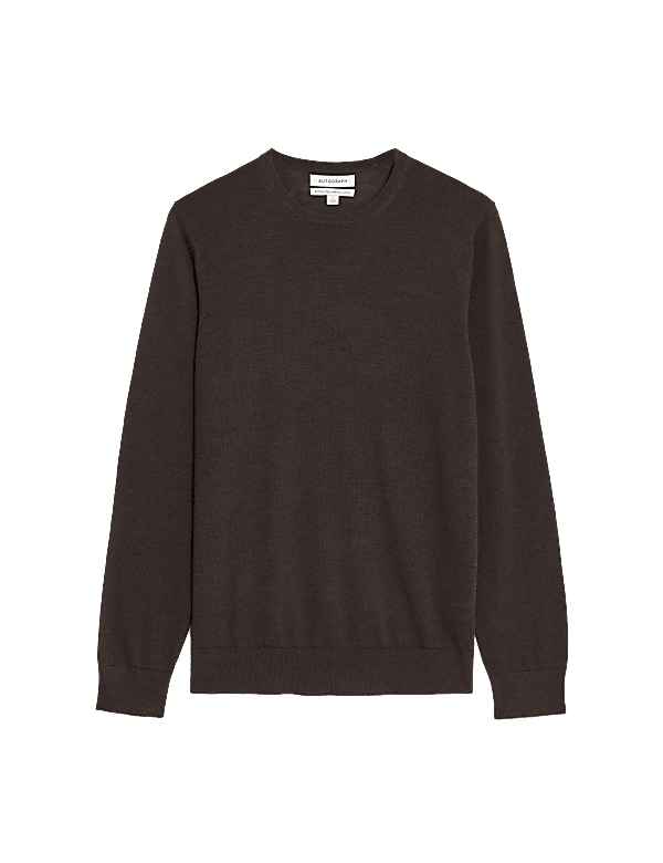 Pure Extra Fine Merino Wool Crew Neck Jumper
