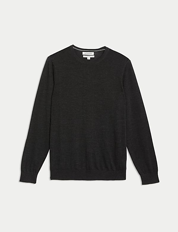 Pure Extra Fine Merino Wool Crew Neck Jumper