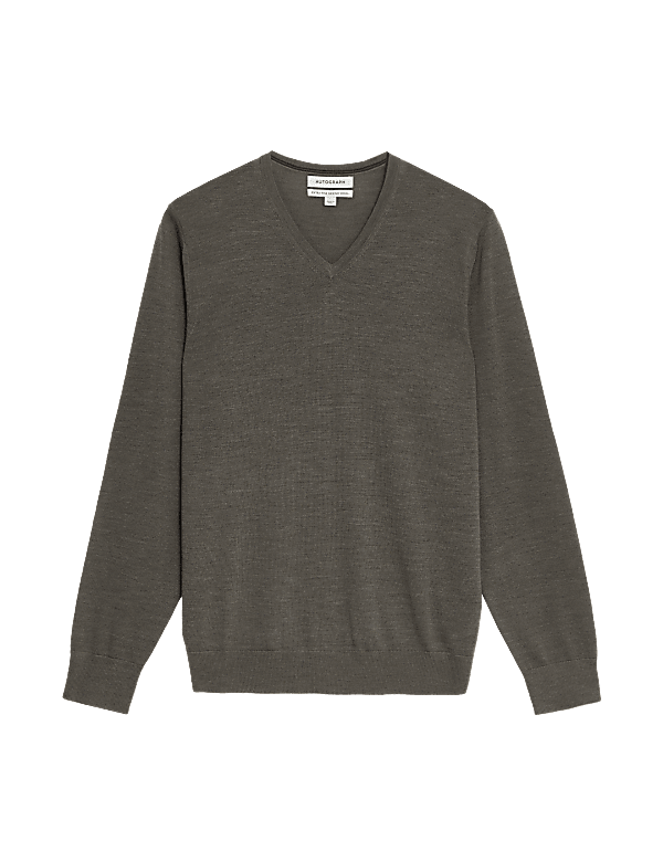 Pure Extra Fine Merino Wool V-Neck Jumper