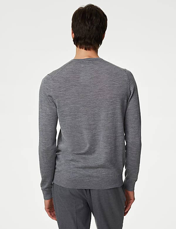 Pure Extra Fine Merino Wool V-Neck Jumper