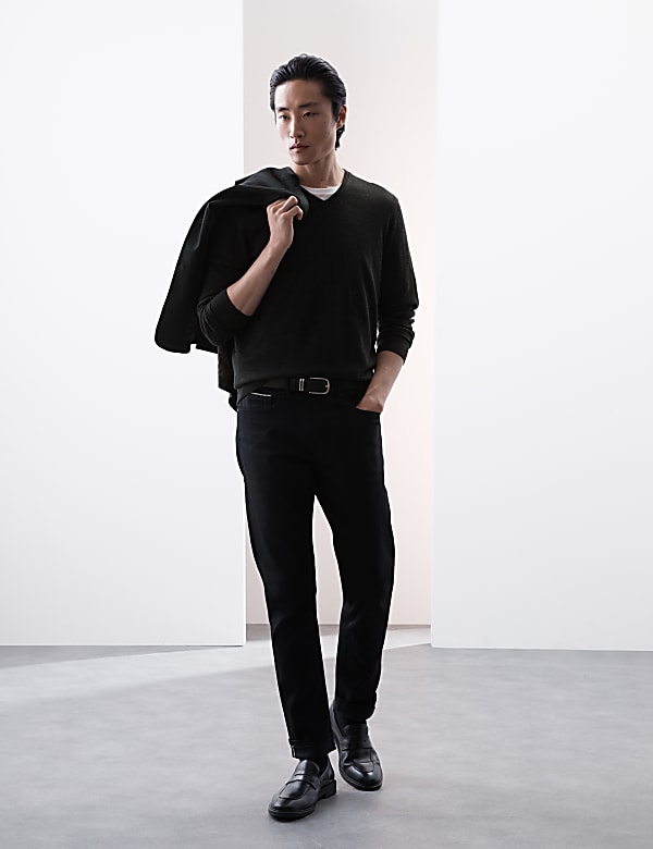 Pure Extra Fine Merino Wool V-Neck Jumper