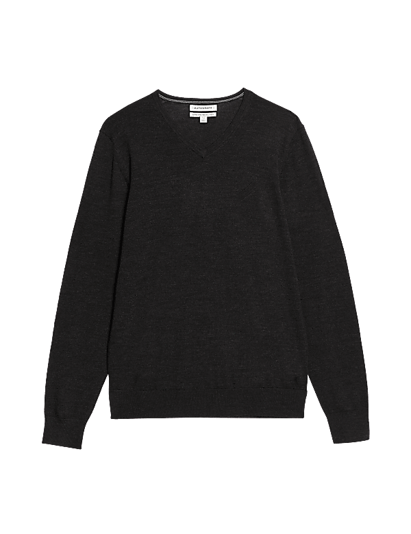 Pure Extra Fine Merino Wool V-Neck Jumper