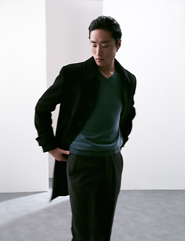 Pure Extra Fine Merino Wool V-Neck Jumper