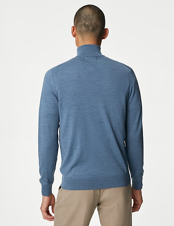 Pure Extra Fine Merino Wool Half Zip Jumper