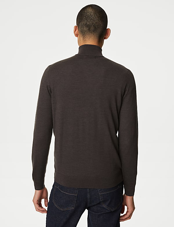 Pure Extra Fine Merino Wool Half Zip Jumper