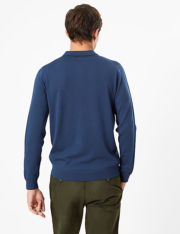Pure Extra Fine Merino Wool Polo Shirt