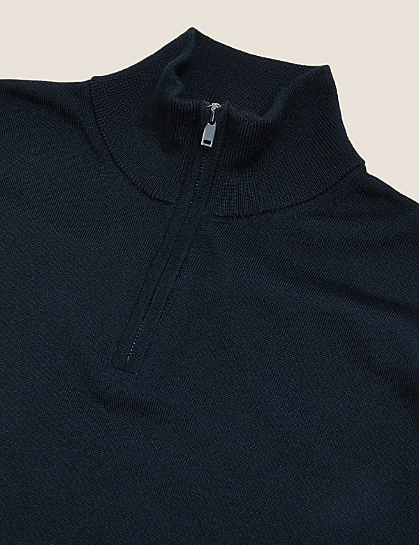 Pure Extra Fine Merino Half Zip Jumper