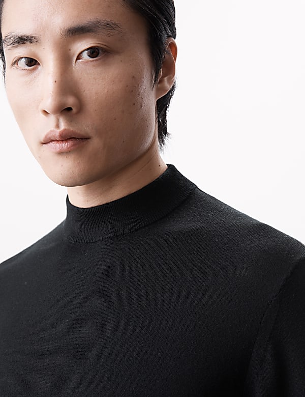 Πουλόβερ ζιβάγκο από μαλλί Merino Extra Fine - GR