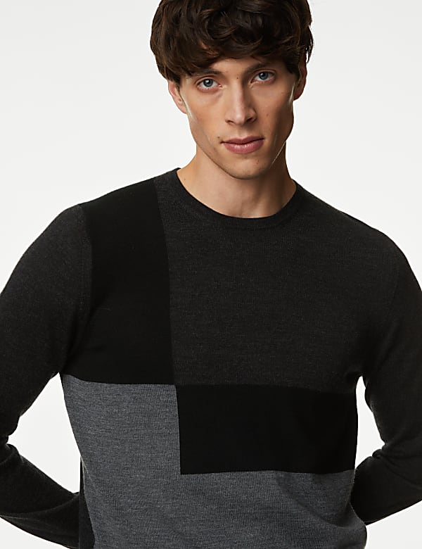 Buy Pure Extra Fine Merino Wool Jumper at Marks Spencer