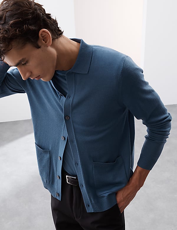 Pure Extra Fine Merino Wool Knitted Jacket