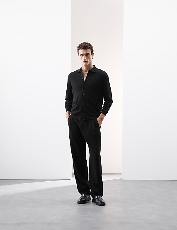 Pure Extra Fine Merino Wool Knitted Jacket