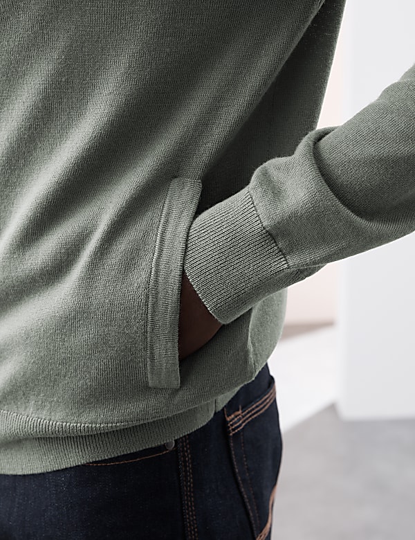 Pure Extra Fine Merino Wool Zip Up Jumper - JO