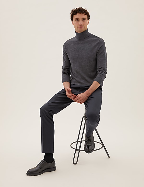 Pure Extra Fine Merino Roll Neck Jumper