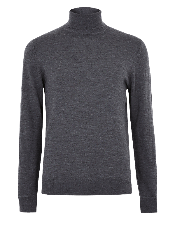 Pure Extra Fine Merino Roll Neck Jumper