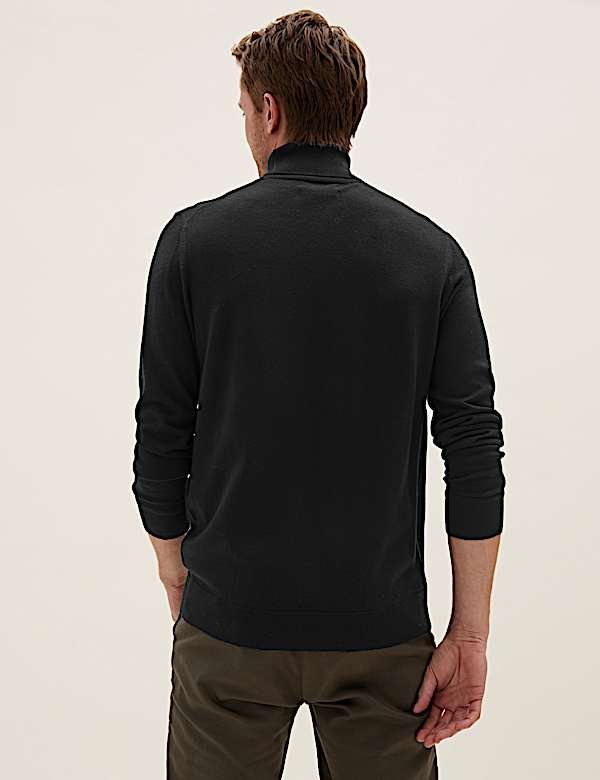 Pure Extra Fine Merino Roll Neck Jumper