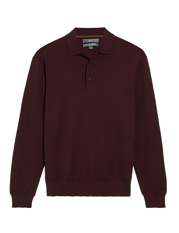 Pure Extra Fine Merino Knitted Polo Shirt