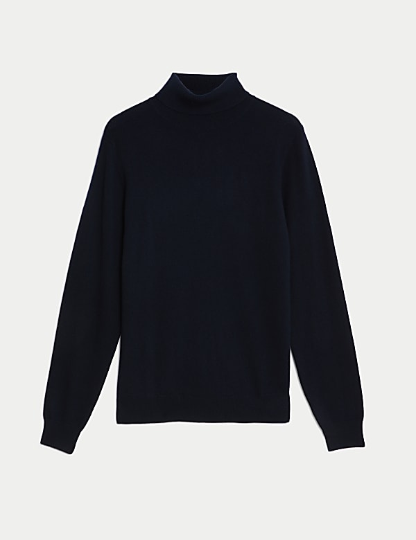 Pure Cashmere Roll Neck Jumper DARK NAVY Jumpers M S FR