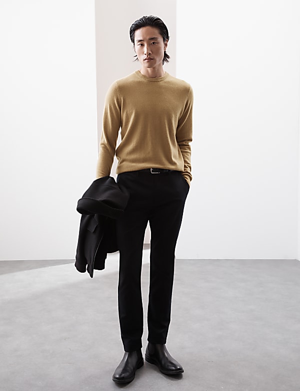 Pullover aus reinem Kaschmir mit Rundhalsausschnitt - DE