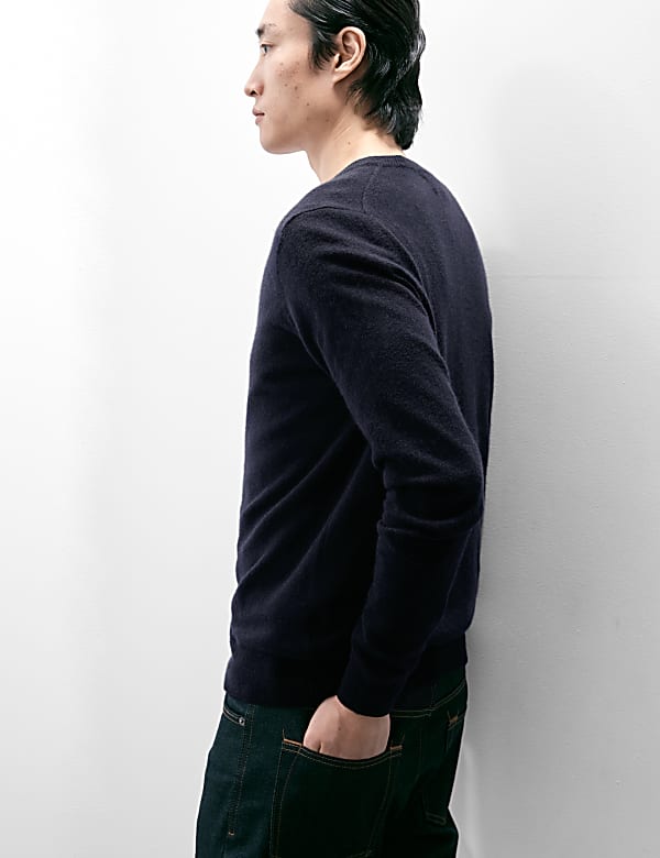 Pure Cashmere V-Neck Jumper - US