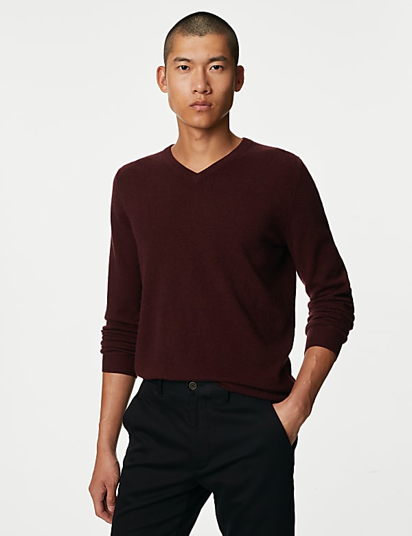 Pure Cashmere V-Neck Jumper