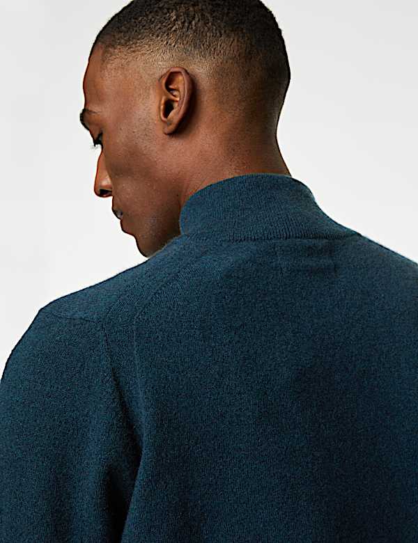 Pure Cashmere Half Zip Jumper
