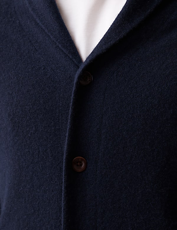 Ζακέτα με φαρδύ γιακά από 100% κασμίρι - GR