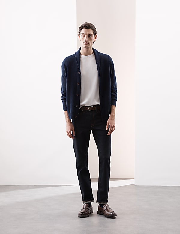 Ζακέτα με φαρδύ γιακά από 100% κασμίρι - GR