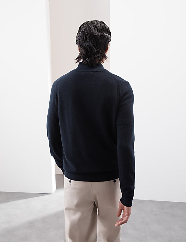 Πουλόβερ με φερμουάρ στο μισό μήκος από 100% κασμίρι - GR