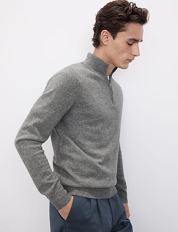 Pure Cashmere Half Zip Jumper - PT