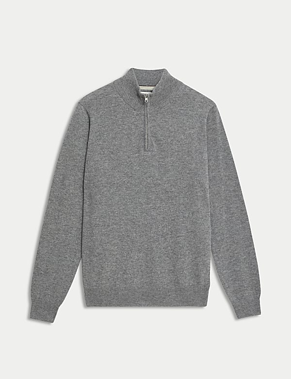 Pure Cashmere Half Zip Jumper - PT