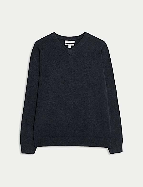 Pure Cashmere V-Neck Jumper - US
