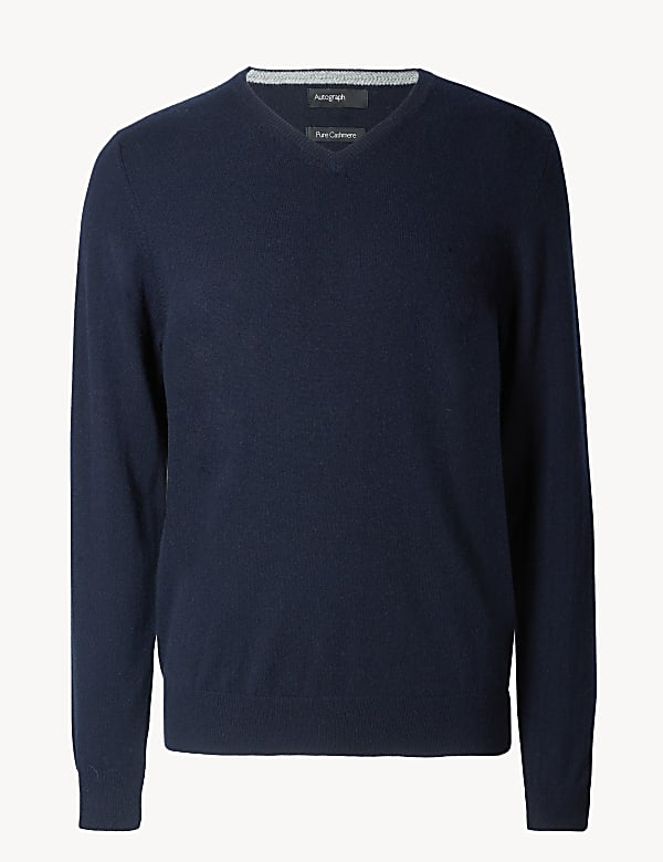 Pure Cashmere V-Neck Jumper - PL