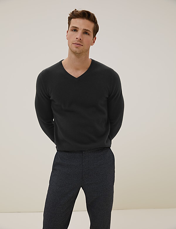 Pure Cashmere V-Neck Jumper