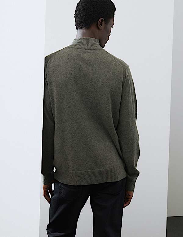Pure Cashmere Half Zip Jumper - CZ