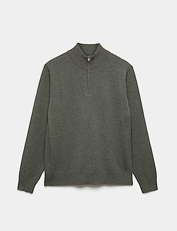 Pure Cashmere Half Zip Jumper - CZ