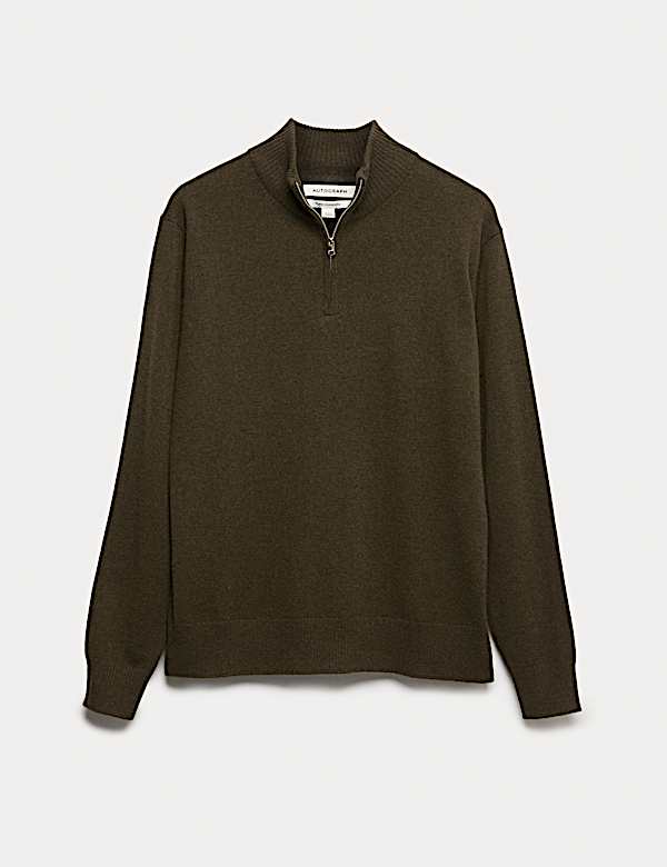 Pure Cashmere Half Zip Jumper - US