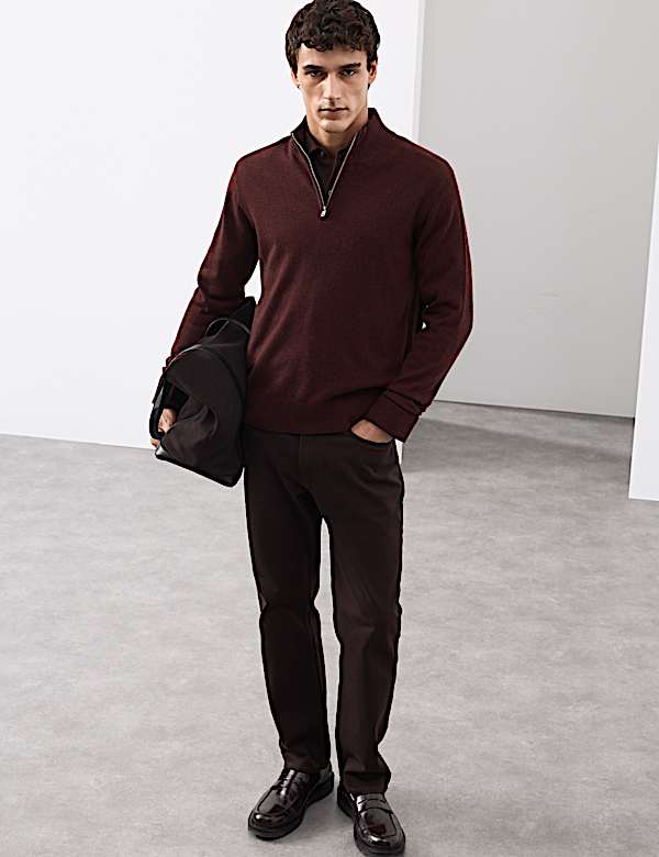 Pure Cashmere Half Zip Jumper - SE