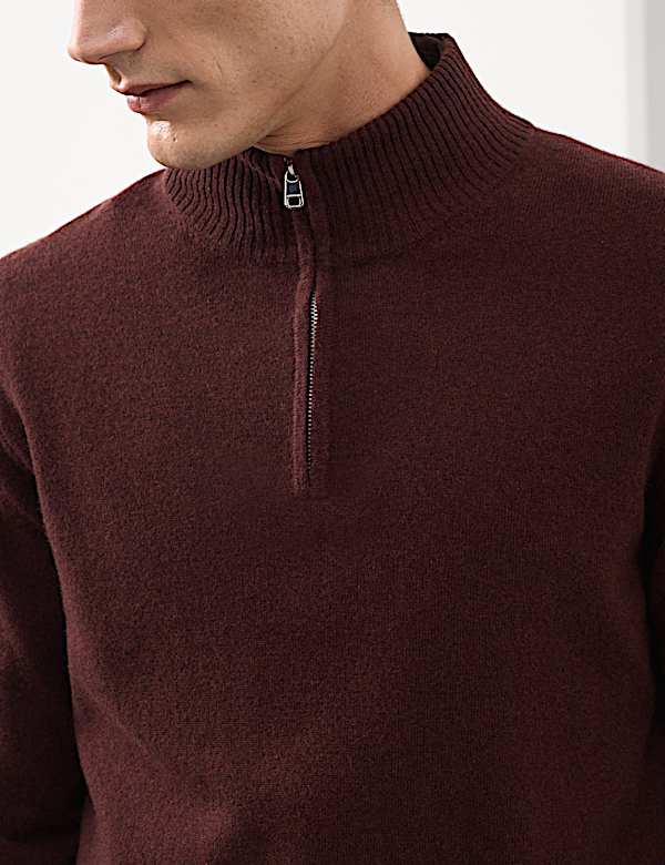 Pure Cashmere Half Zip Jumper - SE