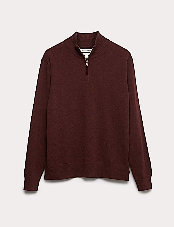 Pure Cashmere Half Zip Jumper - SE
