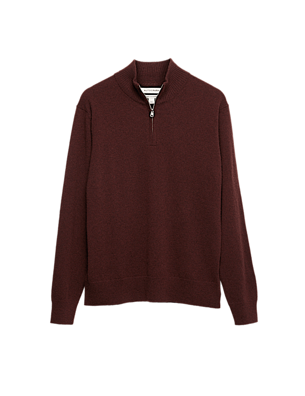 Pure Cashmere Half Zip Jumper