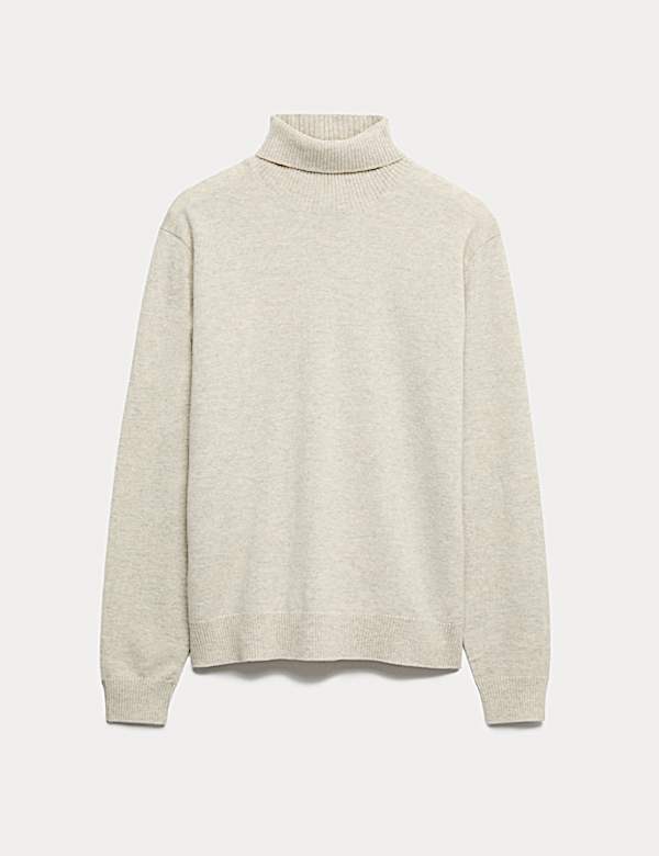 Pure Cashmere Roll Neck Jumper - HU