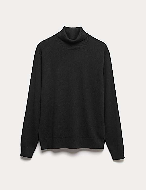 Pure Cashmere Roll Neck Jumper - US