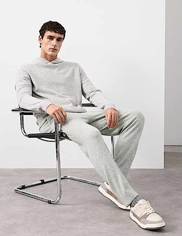 Pure Cashmere Knitted Joggers - RS