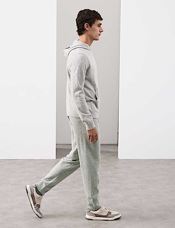 Pure Cashmere Knitted Joggers - HU